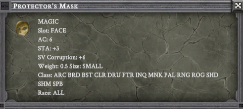 PROTECTOR'S MASK item card